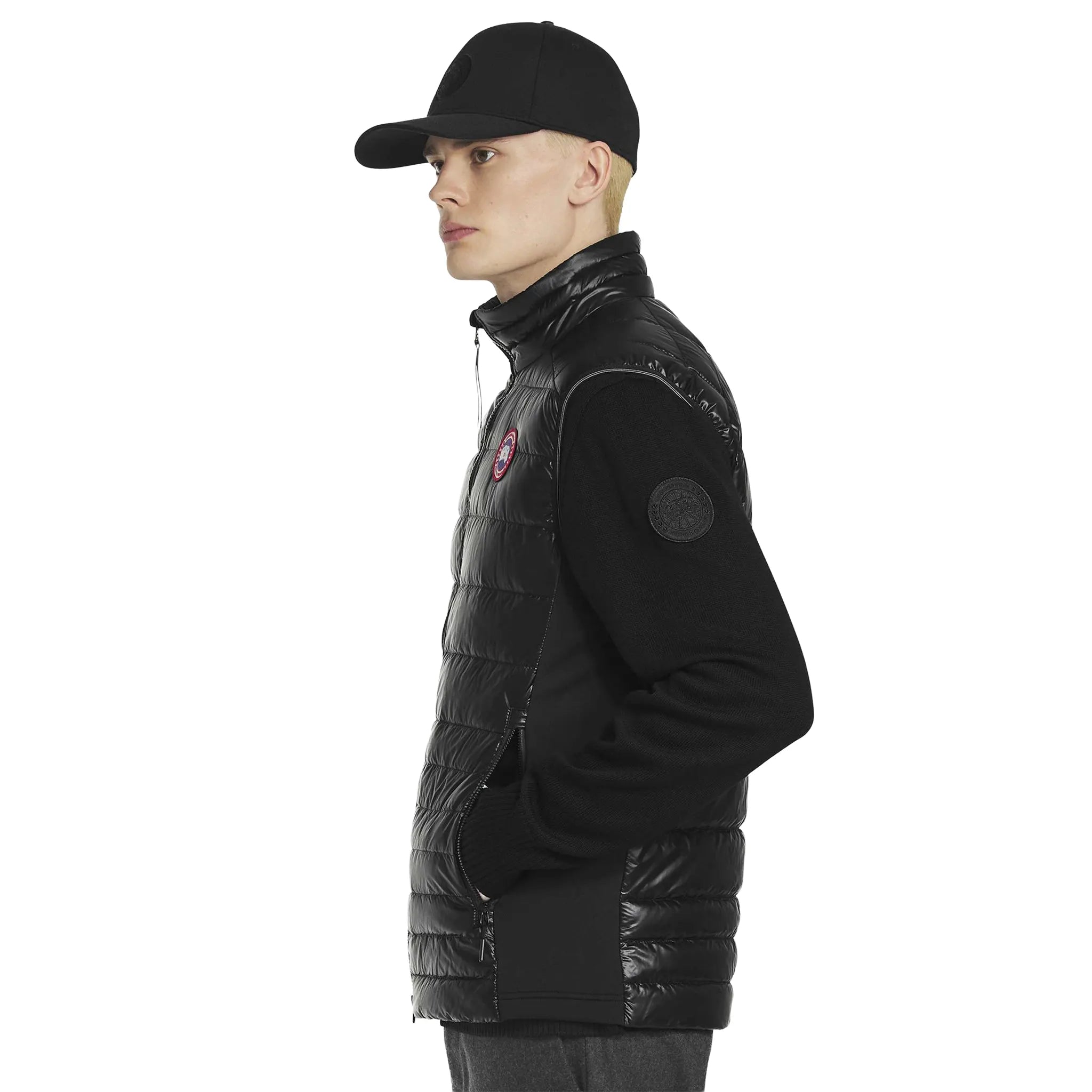 Side View of Canada Goose Hybridge Lite Black Gilet 2723M